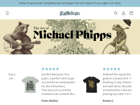 scatterbraintees.com homepage screenshot