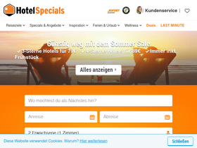 'hotelspecials.de' screenshot