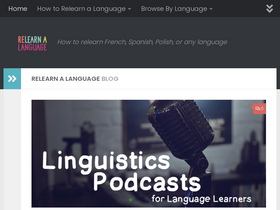 'relearnalanguage.com' screenshot