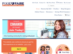 'pixiefaire.com' screenshot