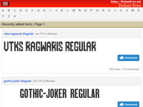 'dafontfree.net' screenshot