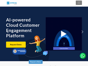 'ameyo.com' screenshot