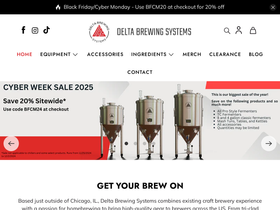 deltabrewingsystems.com homepage screenshot