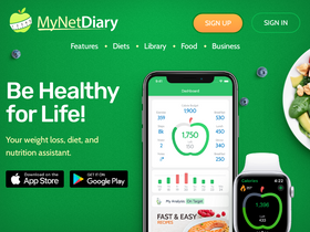'mynetdiary.com' screenshot