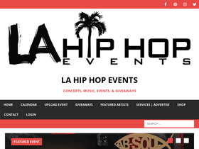 'lahiphopevents.com' screenshot