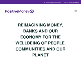 'positivemoney.org' screenshot