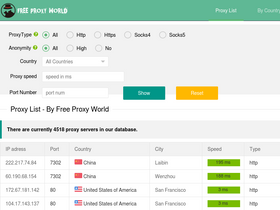 'freeproxy.world' screenshot