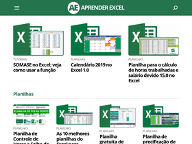 'aprenderexcel.com.br' screenshot
