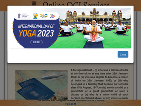 'ociservices.gov.in' screenshot