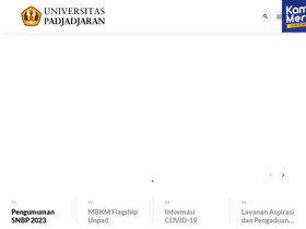 'unpad.ac.id' screenshot
