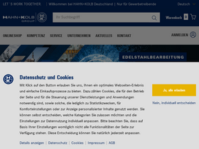 'hahn-kolb.de' screenshot