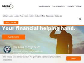 'omnimilitaryloans.com' screenshot