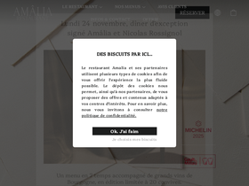 amaliarestaurant.com homepage screenshot