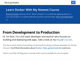 'nickjanetakis.com' screenshot