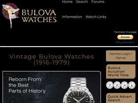 'mybulova.com' screenshot