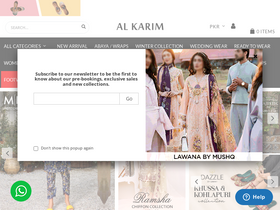 'alkarimfabric.com' screenshot