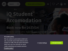 'iqstudentaccommodation.com' screenshot