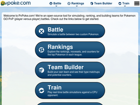 'pvpoke.com' screenshot
