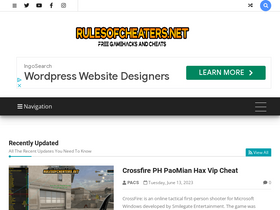 'rulesofcheaters.net' screenshot