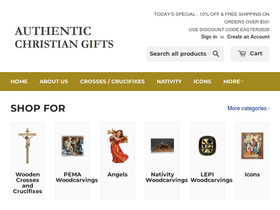 Authenticchristiangifts homepage screenshot