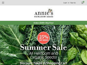 'anniesheirloomseeds.com' screenshot