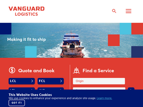 'vanguardlogistics.com' screenshot