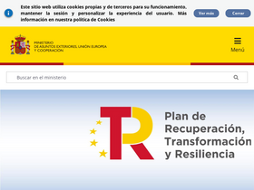 'exteriores.gob.es' screenshot