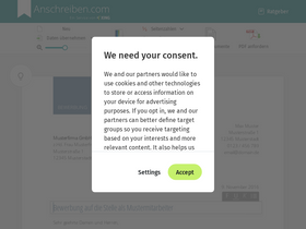 'anschreiben.com' screenshot