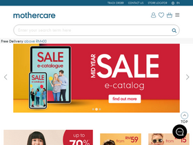 'mothercare.com.my' screenshot