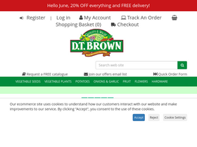 'dtbrownseeds.co.uk' screenshot