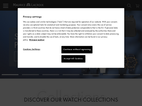 'mauricelacroix.com' screenshot