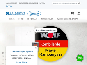 'alarko-carrier.com.tr' screenshot