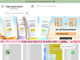 'thefaceshop.in' screenshot