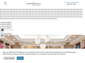 'closetfactory.com' screenshot