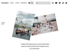 'lifetailored.com' screenshot
