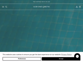 'godsavequeens.com' screenshot