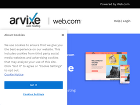 'arvixe.com' screenshot