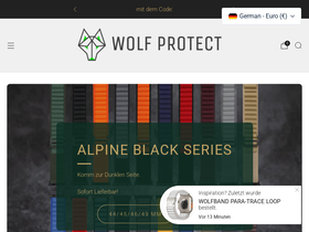 Wolfband homepage screenshot