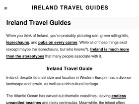 'irelandtravelguides.com' screenshot