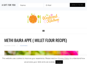 'myweekendkitchen.in' screenshot