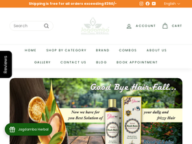 jagdambaherbal.com homepage screenshot