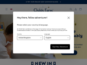 Childs Farm website screenshot