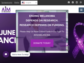 'aimatmelanoma.org' screenshot