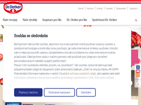 'oetker.cz' screenshot