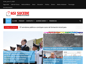 'asisucede.com.mx' screenshot