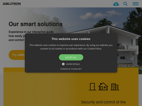 'jablotron.com' screenshot