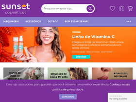 'sunsetcosmeticos.com.br' screenshot