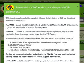 'gailtenders.in' screenshot