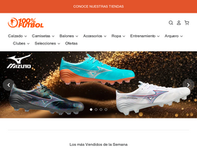 'cienporcientofutbol.cl' screenshot