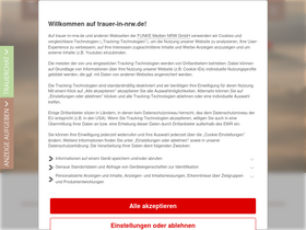'trauer-in-nrw.de' screenshot